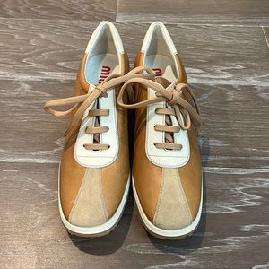Miu Miu color lock binge wedge sneaker